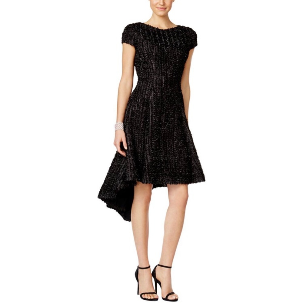 B MICHAEL Womens Satin Hi-Low Cocktail Dress